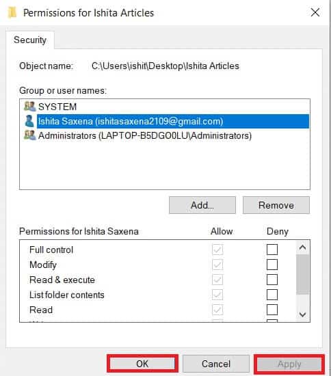 user-permissions-folder- كيفية تغيير أذونات الملفات في نظام التشغيل Windows 10