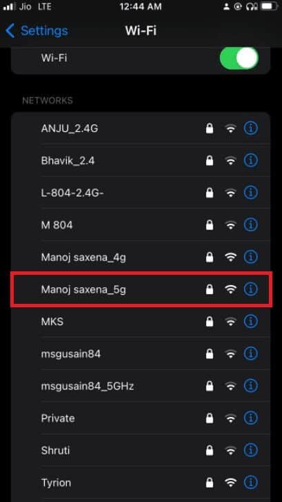 when-the-wifi-networks-appear إصلاح خطأ فشل التحقق عند الاتصال بخادم معرف Apple