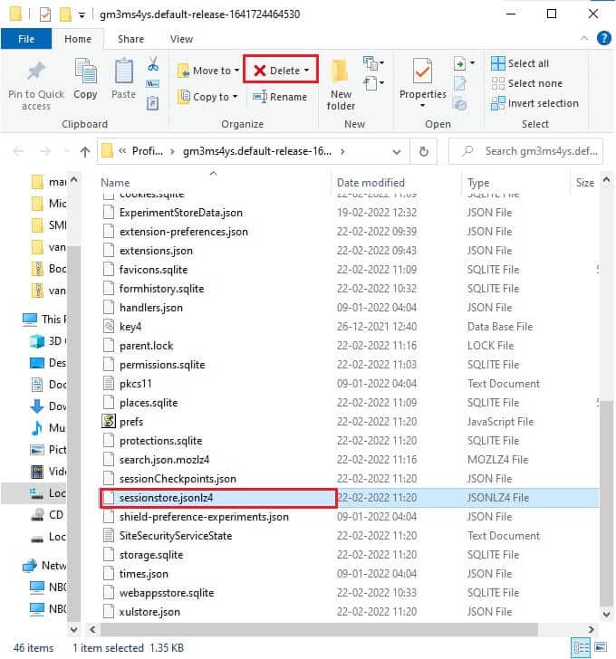 you-can-see-files-similar-to-sessionstore-jsonlz4 إصلاح عدم استجابة Firefox
