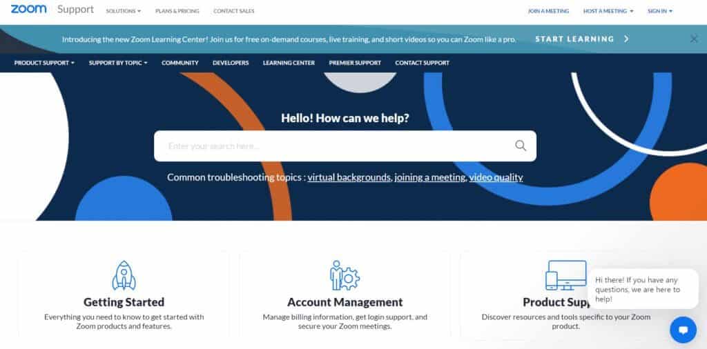zoom-support-official-page-1024x506-1 إصلاح رمز الخطأ 5003 Zoom غير قادر على الاتصال