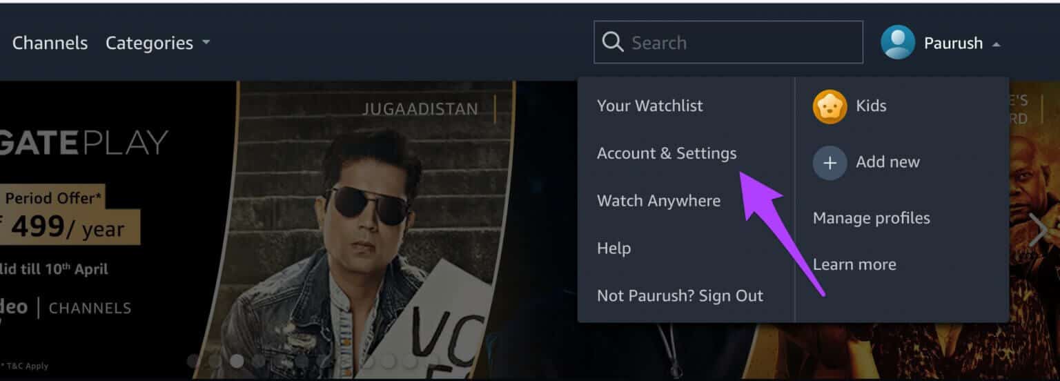 Account-and-Settings-1536x552-1 كيفية تغيير لون الترجمة في Amazon Prime Video على سطح المكتب والجوال
