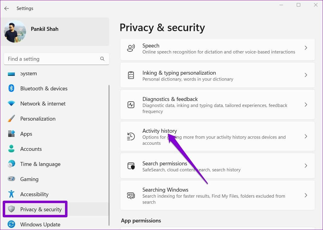 Activity-History-on-Windows-11 كيفية مسح سجل نشاط المستخدم على Windows 11