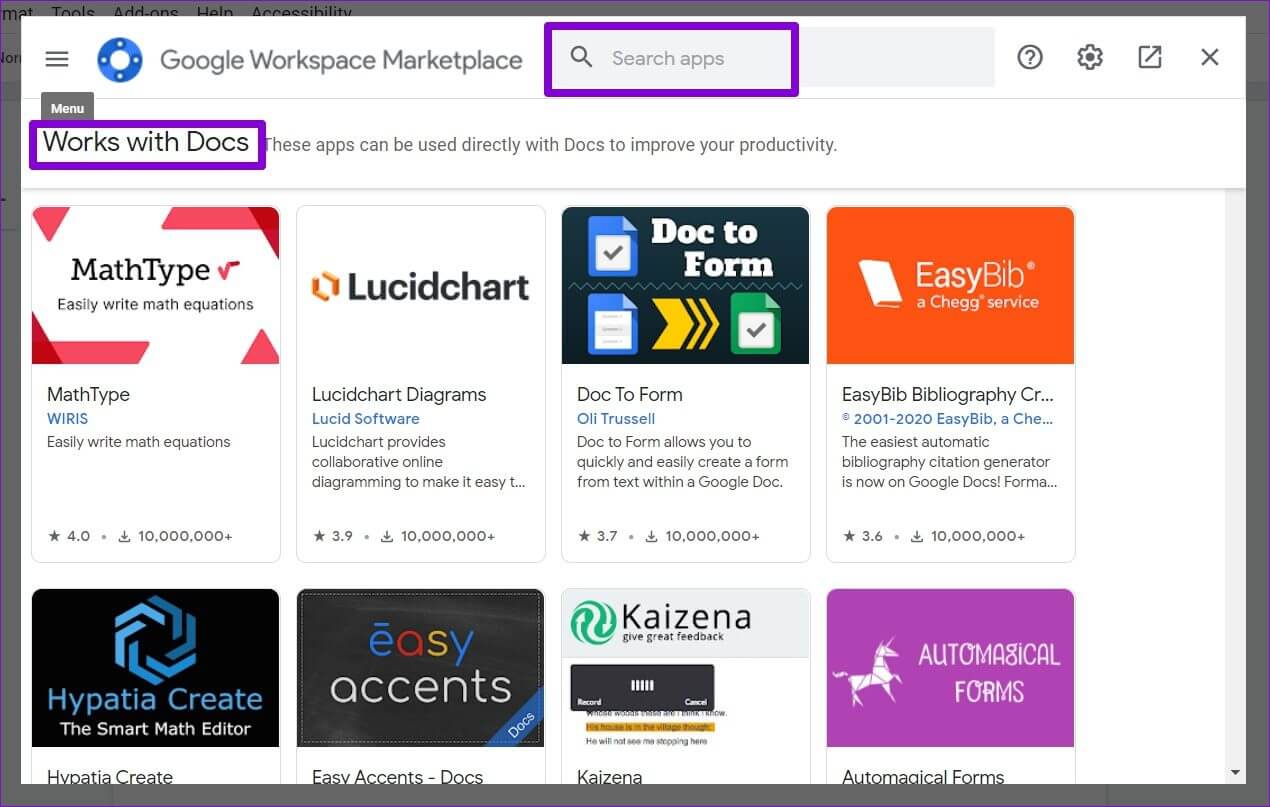 Add-Ons-for-Google-Docs كيفية تثبيت الوظائف الإضافية واستخدامها في محرر مستندات Google