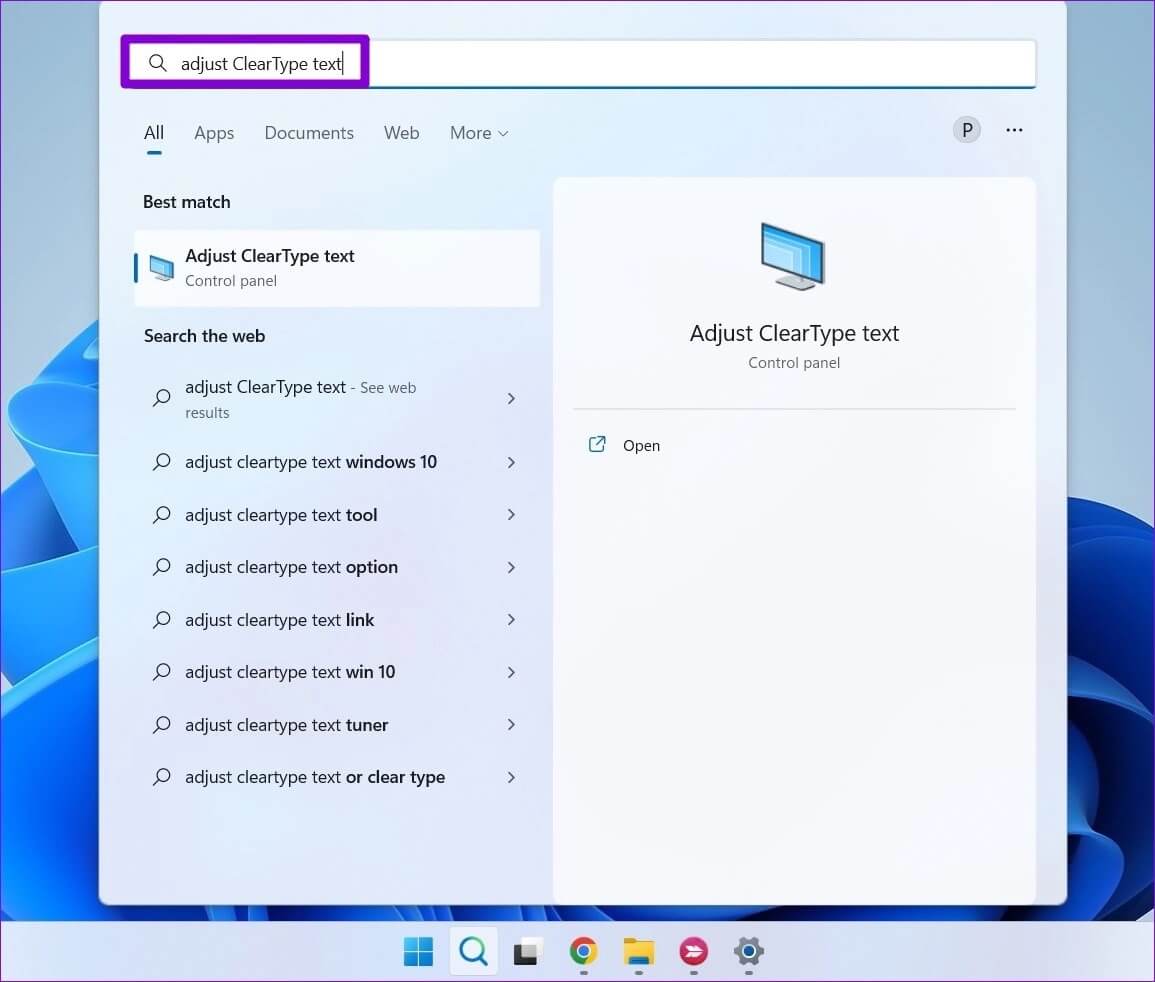 Adjust-Clear-Type-Text-Windows-11-1-1155x982 أفضل 6 طرق لإصلاح مشكلة الشاشة الضبابية على Windows 11