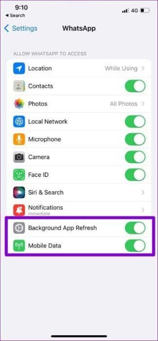 Allow-WhatsApp-Permissions-on-iPhone-474x1024-1-324x700 أفضل 7 طرق لإصلاح خطأ تعذر إرسال حالة WhatsApp