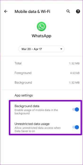 Allow-WhatsApp-to-Work-In-Background-513x1024-1-351x700 أفضل 7 طرق لإصلاح خطأ تعذر إرسال حالة WhatsApp