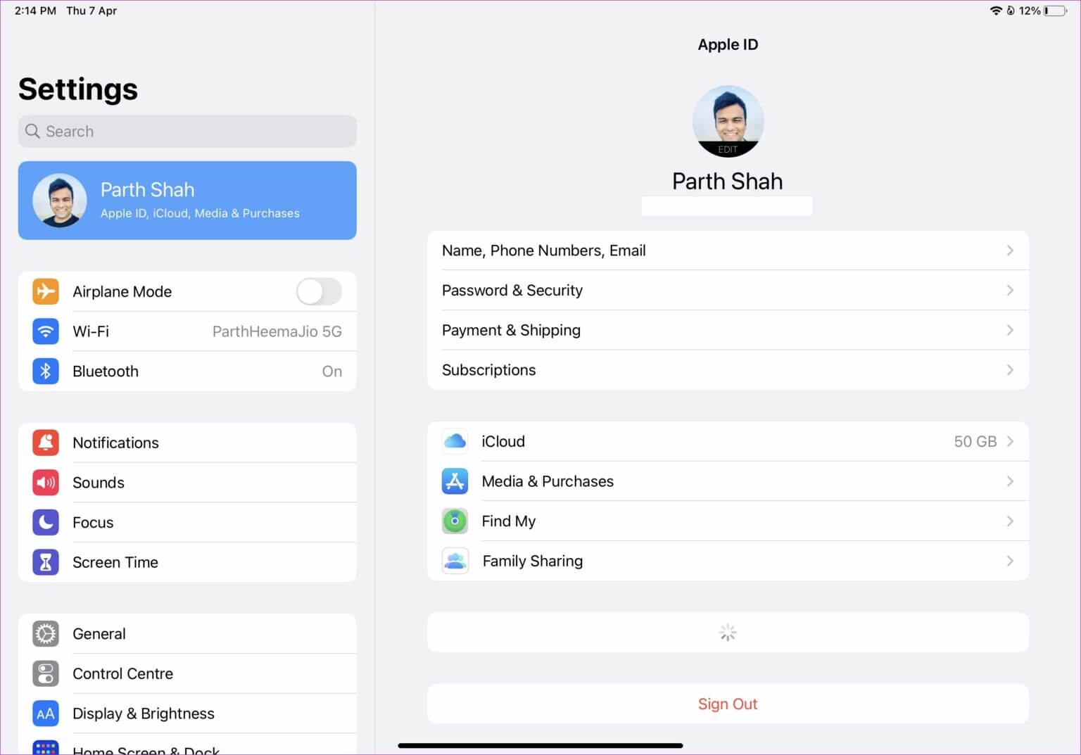Apple-account-on-iPad-1536x1073-1 أفضل 8 طرق لإصلاح عدم ظهور مكالمات iPhone على iPad