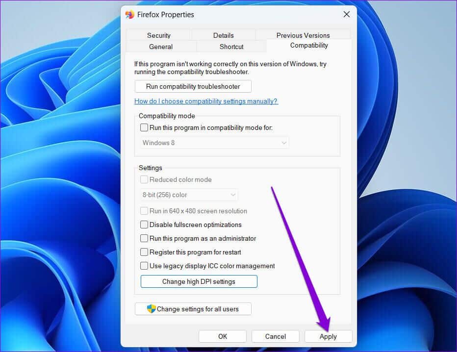 Apply-Changes-932x718 أفضل 6 طرق لإصلاح مشكلة الشاشة الضبابية على Windows 11
