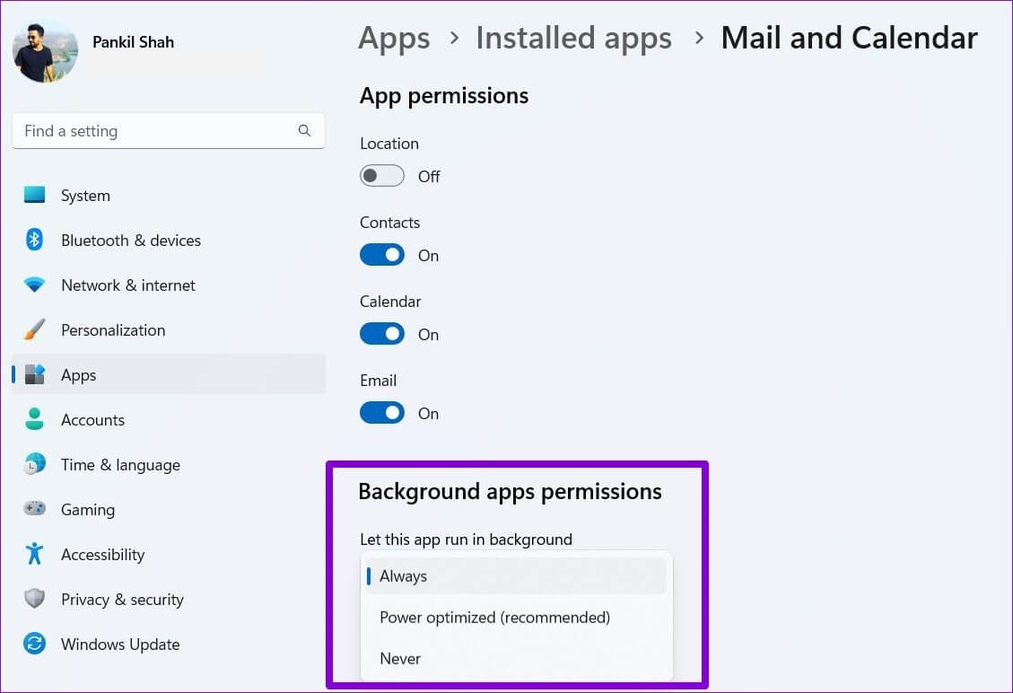 Background-App-Permission-on-Windows-11 كيفية تمكين وتعطيل وإدارة أذونات التطبيق على Windows 11