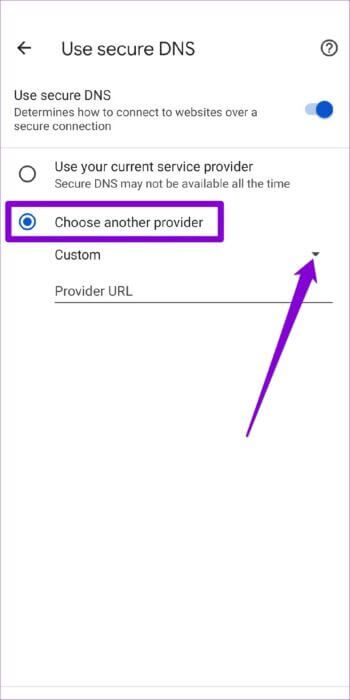 Change-DNS-in-Chrome-for-Android-512x1024-1-350x700 أفضل 7 طرق لإصلاح عدم تحميل Chrome للصفحات على Android و iPhone