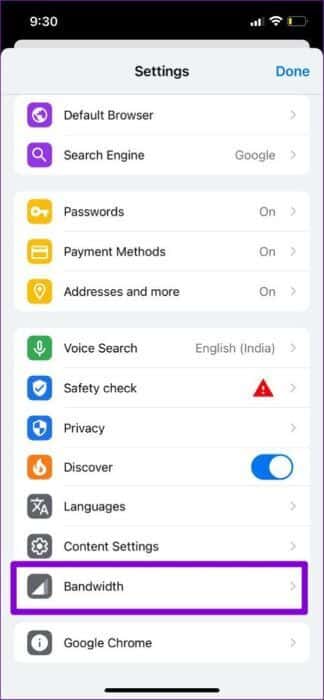 Chrome-Bandwidth-Settings-on-iPhone-474x1024-1-324x700 أفضل 7 طرق لإصلاح عدم تحميل Chrome للصفحات على Android و iPhone
