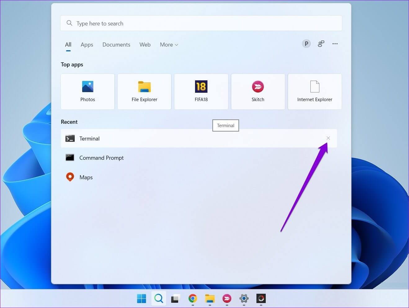 Clear-Individual-Search-Term-from-Windows-Search كيفية مسح سجل نشاط المستخدم على Windows 11