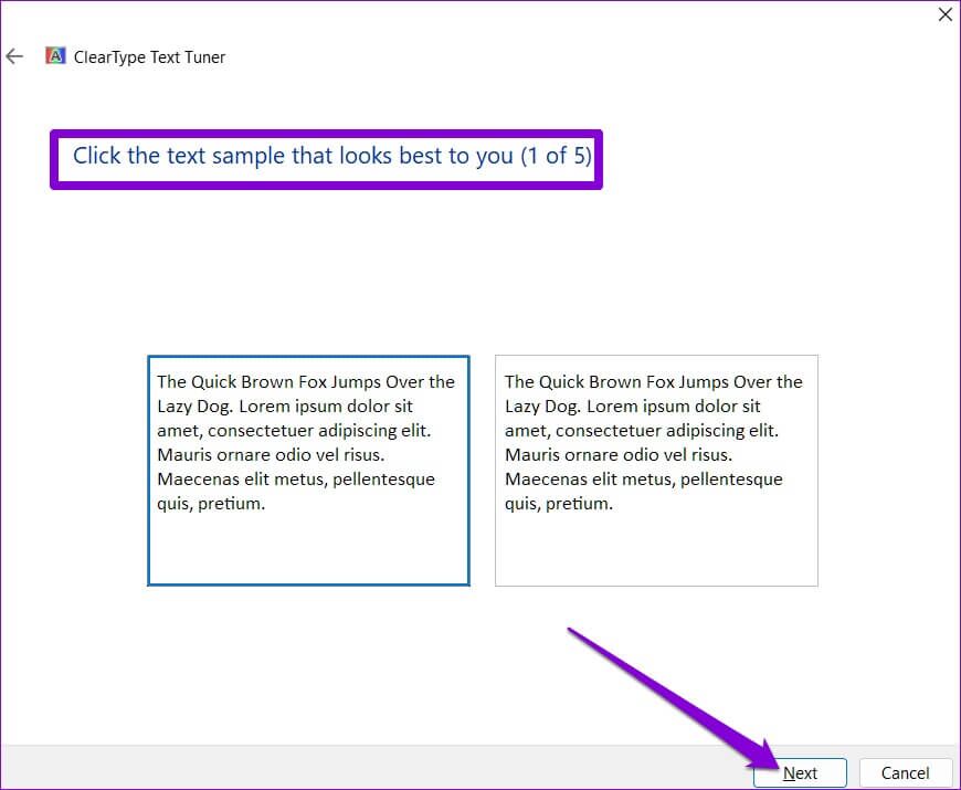 ClearType-Text-Tuner-870x715 أفضل 6 طرق لإصلاح مشكلة الشاشة الضبابية على Windows 11