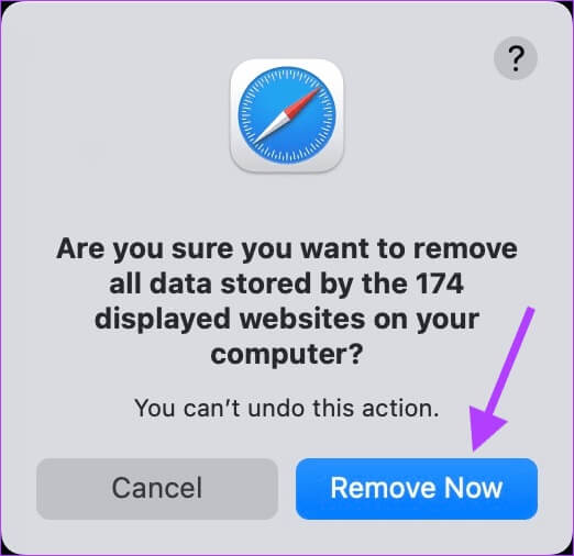 Delete-All-Website-Data-5 أفضل 6 طرق لإصلاح استمرار تعطل Safari في Mac