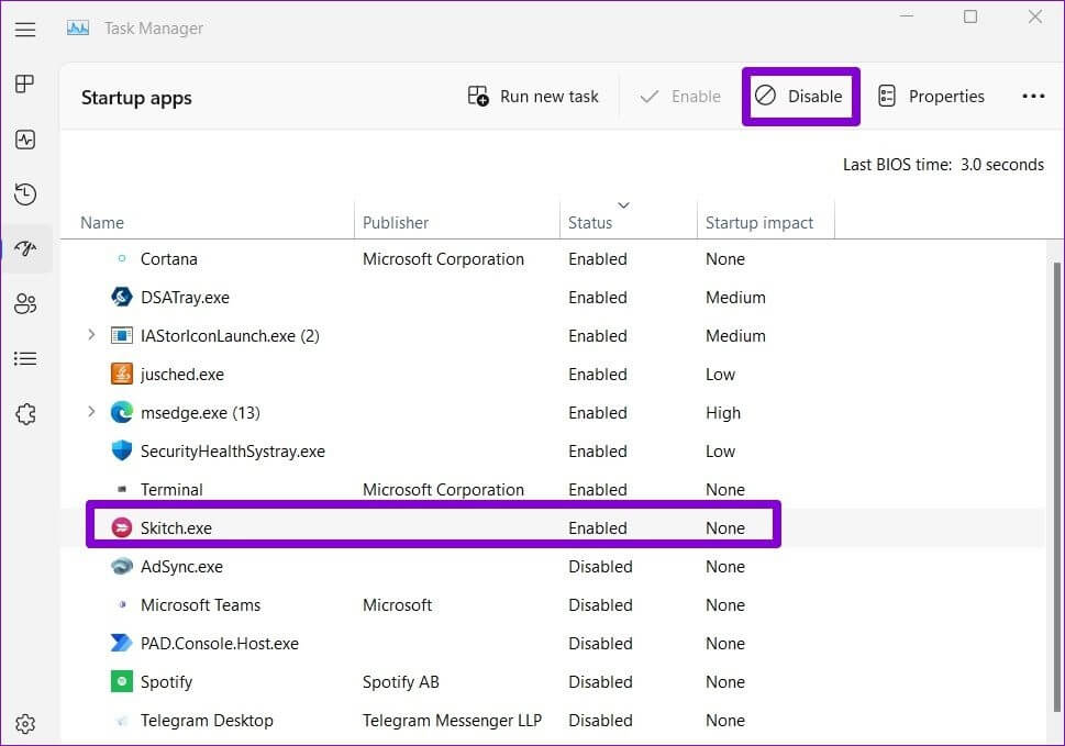 Disable-Third-Party-Startup-Apps-on-Windows-11-1 أفضل الطرق لإصلاح استمرار PowerShell في الظهور على Windows 11