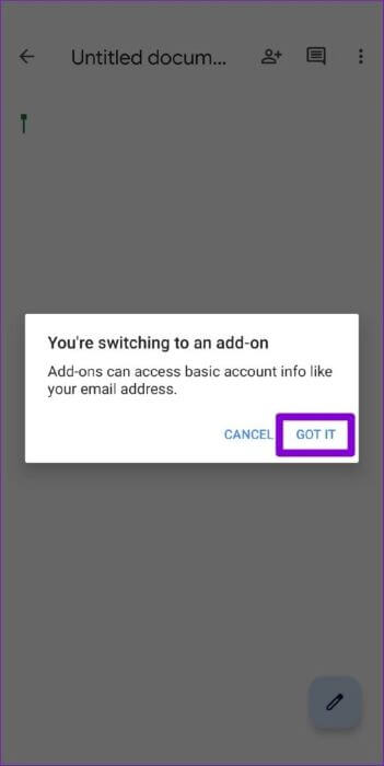 Enable-Google-Docs-Add-on-Android-513x1024-1 كيفية تثبيت الوظائف الإضافية واستخدامها في محرر مستندات Google