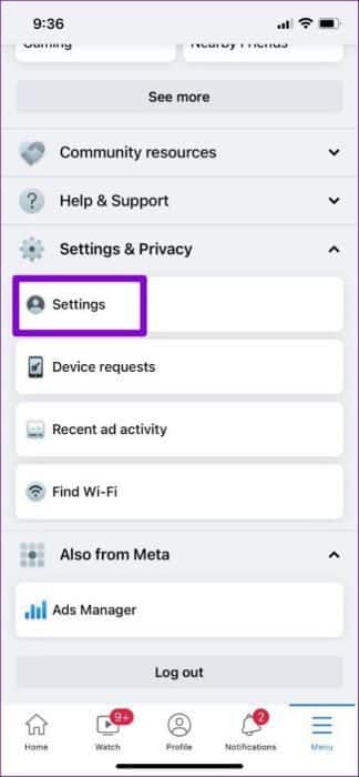 Facebook-App-Settings-474x1024-1 إصلاح بطء Facebook على Android و iPhone
