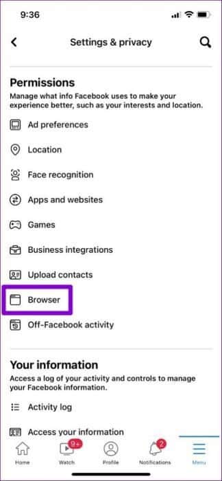 Facebook-Browser-474x1024-1 إصلاح بطء Facebook على Android و iPhone