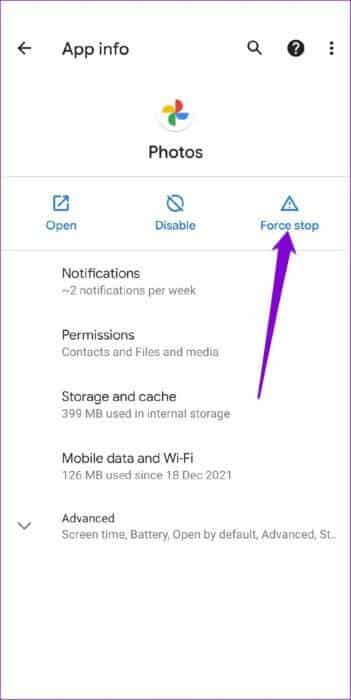 Force-Stop-Google-Photos-Aoo-513x1024-1 أفضل 6 طرق لإصلاح صور Google عالقة عند إعداد مكتبة الصور الخاصة بك