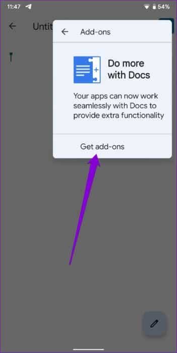 Get-Google-Docs-Add-On-Android-513x1024-1 كيفية تثبيت الوظائف الإضافية واستخدامها في محرر مستندات Google