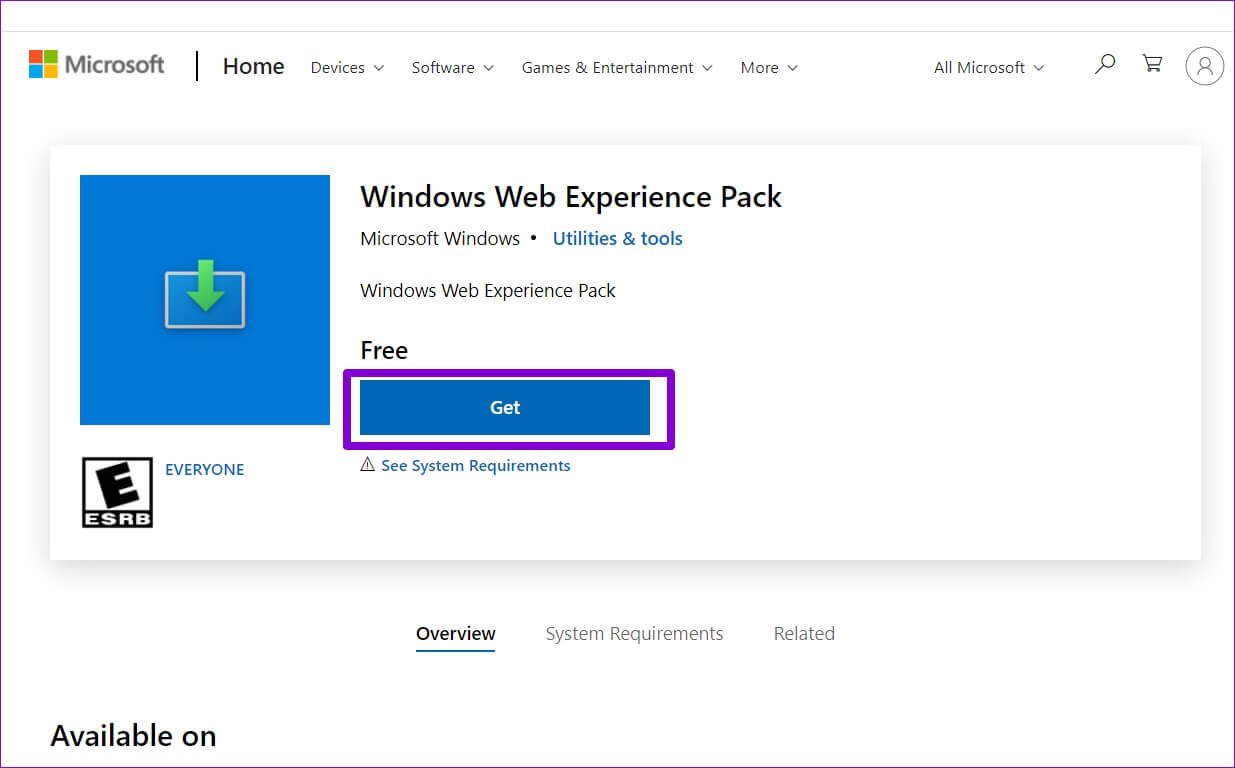 Get-Windows-Web-Experience-Pack-1235x768 كيفية التخلص من لوحة الأدوات على Windows 11
