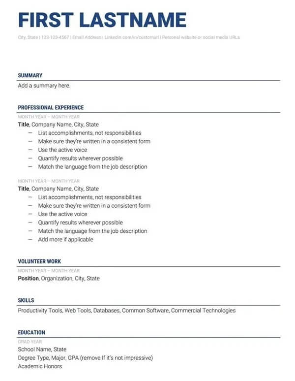 Google-Docs-Resume-New-Muse-2 11 قالب Google Docs للسيرة الذاتية يجب عليك التحقق منها