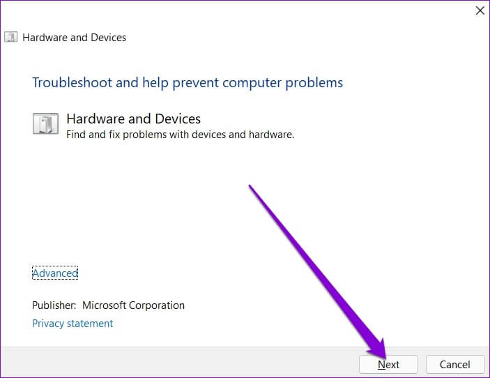 Hardware-Troubleshooter-on-Windows-2-703x542 أفضل 6 طرق لإصلاح خطأ جهاز USB غير معروف على Windows 11