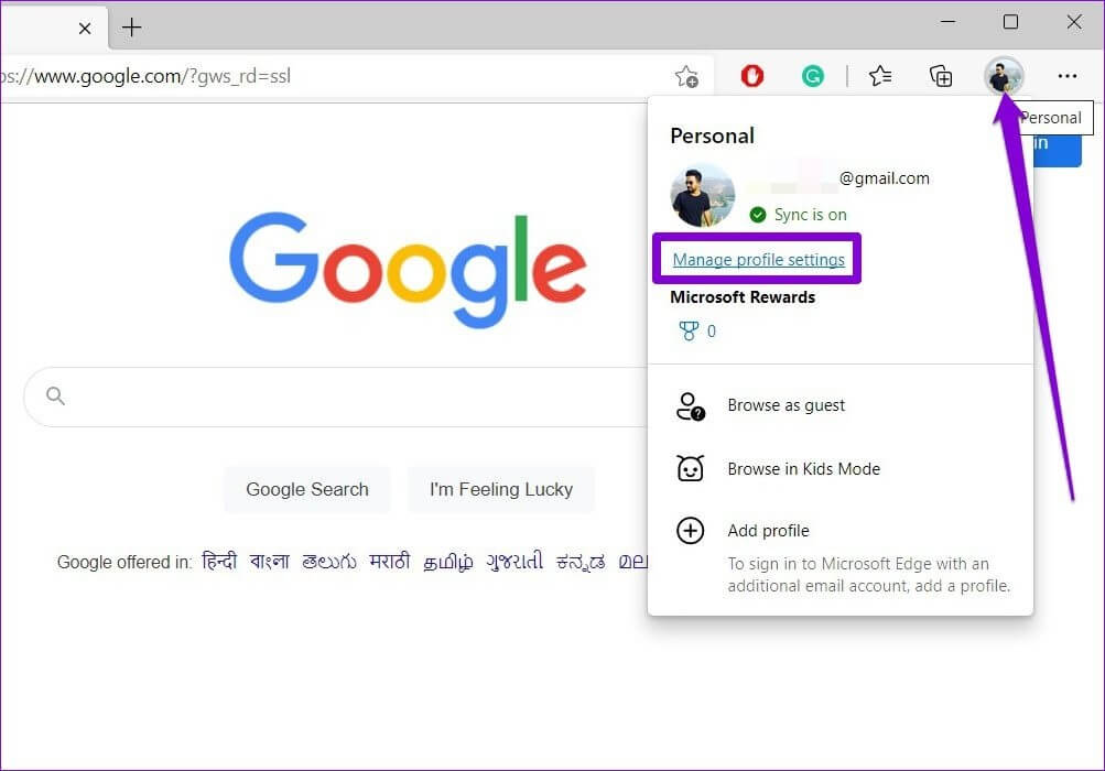 Manage-Profile-Settings-on-Edge-1 أفضل 6 طرق لإصلاح استمرار Edge في تسجيل خروجي من مواقع الويب