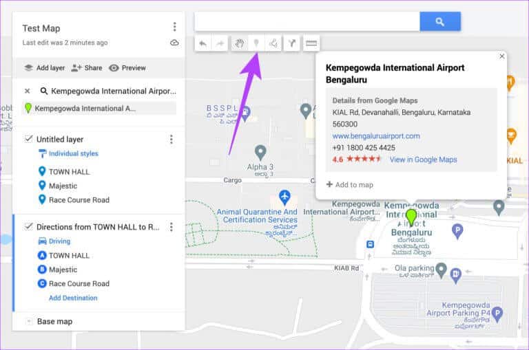 Maps-route-18-768x509-1 كيفية مشاركة المسار أو الاتجاهات المخصصة على خرائط Google لأجهزة الكمبيوتر الشخصية وأجهزة Android