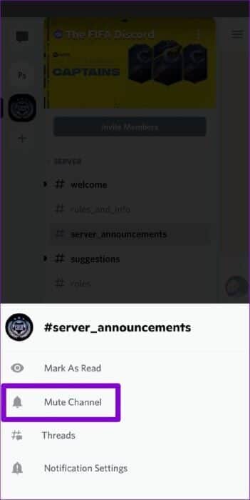 Mute-Discord-Channel-on-Mobile-513x1024-1 كيفية إيقاف تشغيل إشعارات Discord على الهاتف المحمول والكمبيوتر الشخصي
