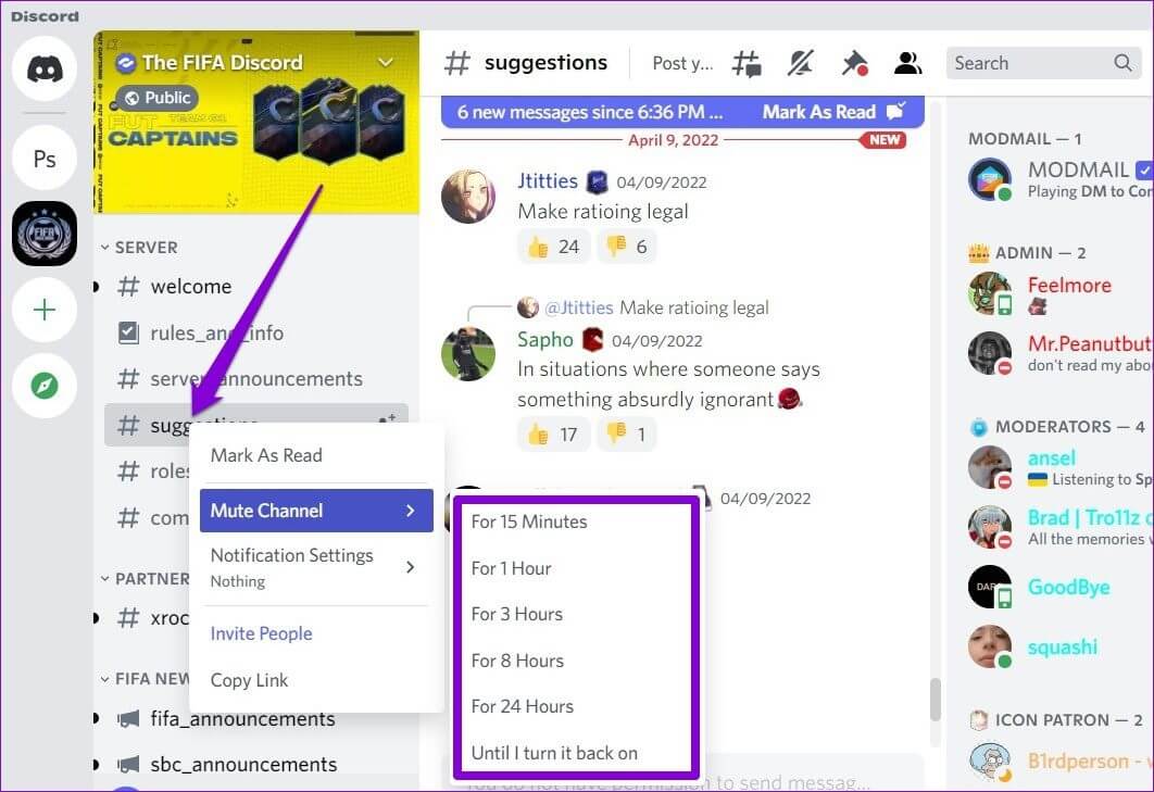 Mute-Discord-Channel كيفية إيقاف تشغيل إشعارات Discord على الهاتف المحمول والكمبيوتر الشخصي