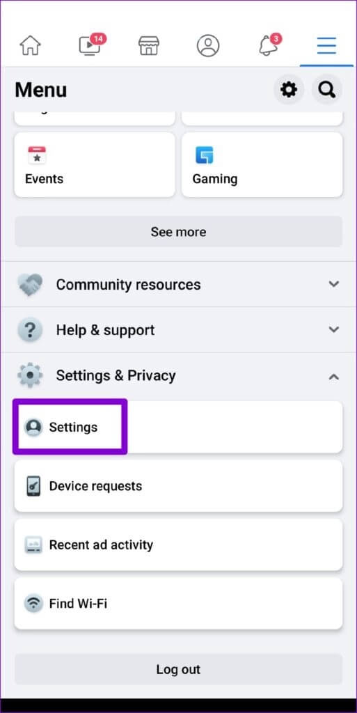 Open-Facebook-Settings-on-App-513x1024-1 إصلاح بطء Facebook على Android و iPhone