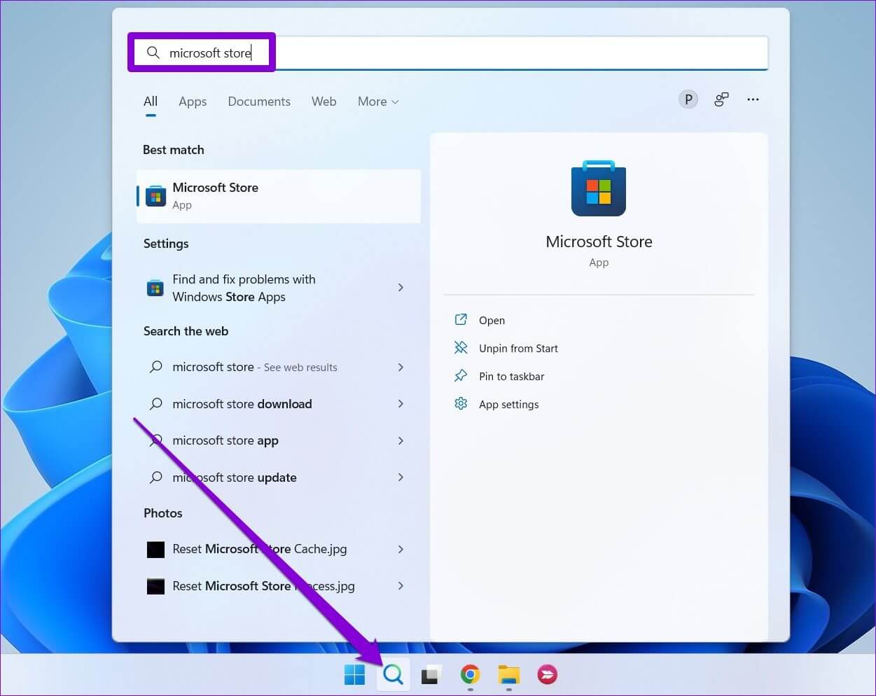 Open-Microsoft-Store-on-Windows-11 أفضل 6 طرق لإصلاح عدم عمل المساعدة السريعة على Windows 11