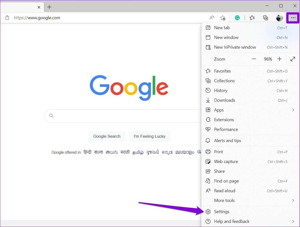 Open-Settings-on-Edge-1-2 أفضل 6 طرق لإصلاح استمرار Edge في تسجيل خروجي من مواقع الويب