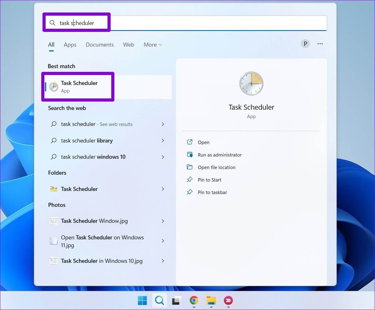 Open-Task-Scheduler-1 أفضل الطرق لإصلاح استمرار PowerShell في الظهور على Windows 11