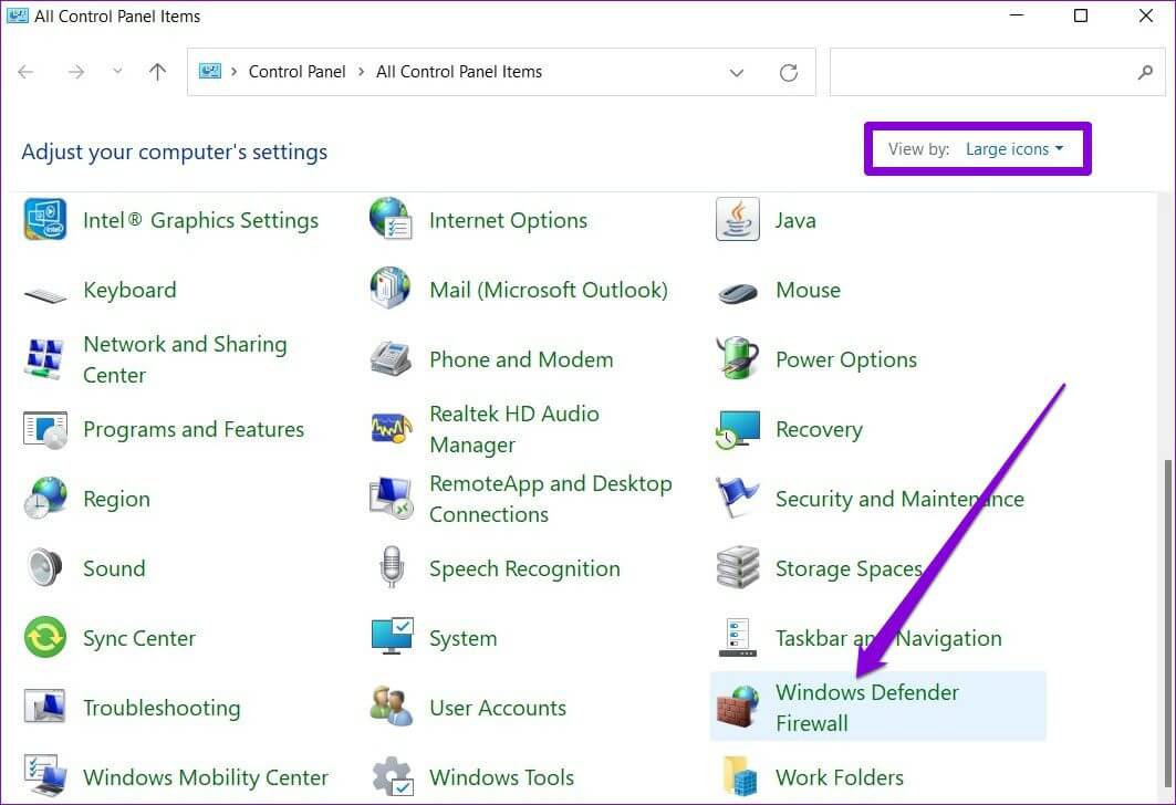 Open-Windows-Defender-Firewall-3 أفضل 7 طرق لإصلاح خطأ No Route في Discord على Windows 10 و Windows 11