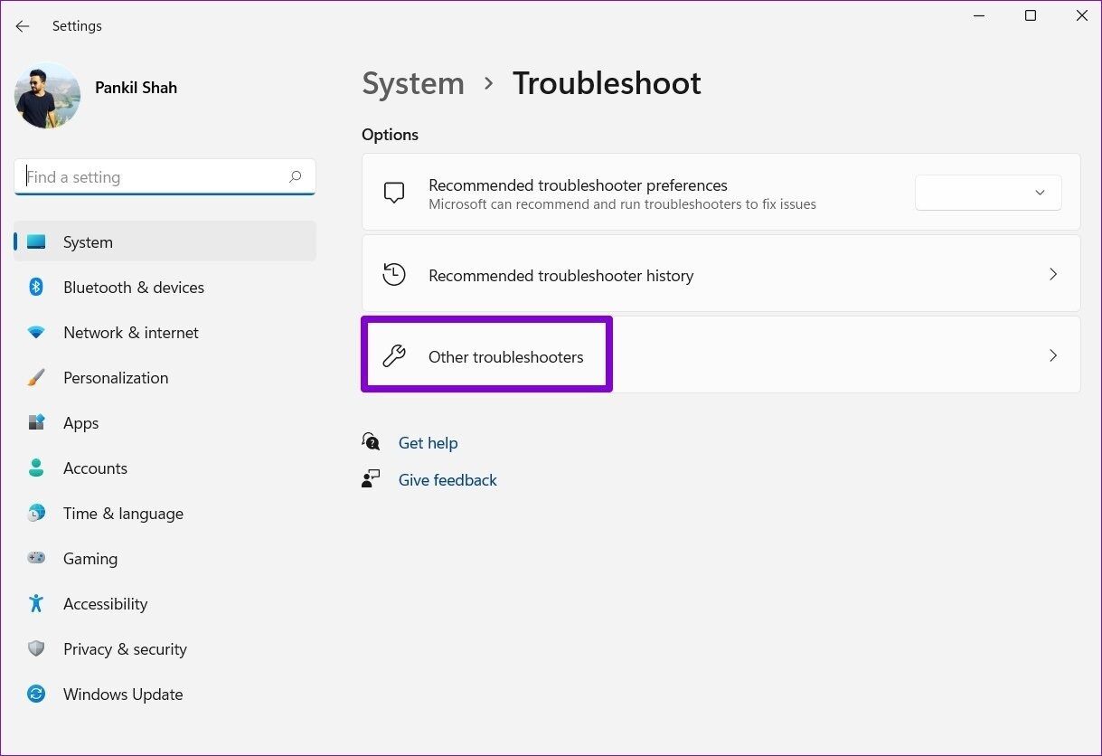 Other-Troubleshooter-8-1-1219x836 كيفية إصلاح مشكلات تشويه الصوت أثناء البث على Windows 11
