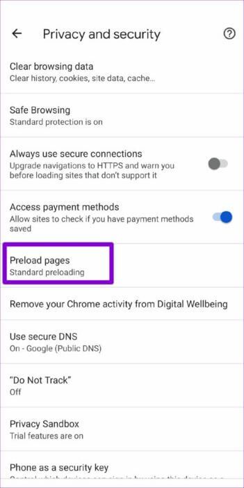 Preload-Pages-in-Chrome-Android-513x1024-1-351x700 أفضل 7 طرق لإصلاح عدم تحميل Chrome للصفحات على Android و iPhone