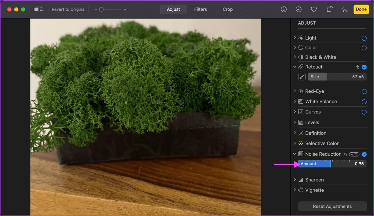 Reduce-Noise-and-Sharpen-Your-Photos-2-1536x886-1 كيفية تحرير الصور باستخدام تطبيق الصور على جهاز Mac