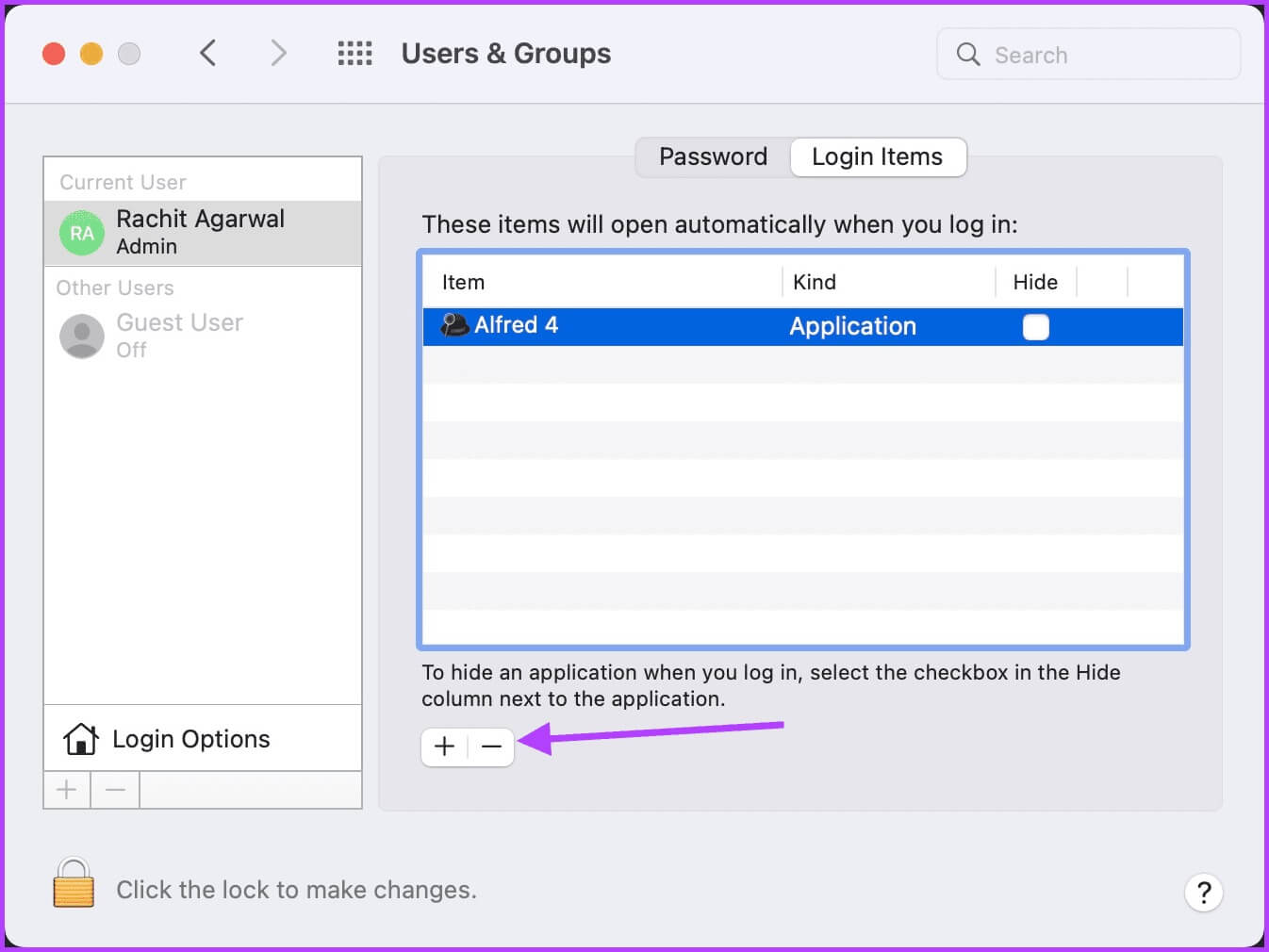 Remove-Login-Items-4 أفضل 5 طرق لإصلاح الاستخدام المرتفع لوحدة المعالجة المركزية على Mac