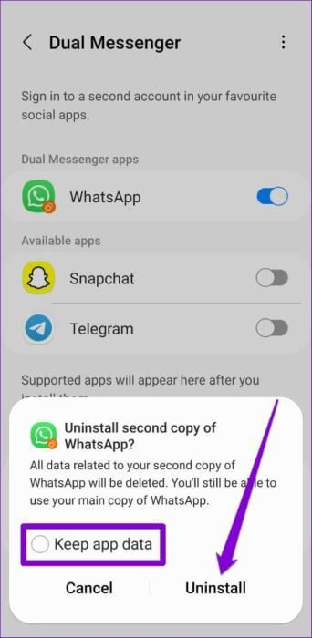 Remove-Second-Version-of-App-500x1024-1 كيفية استخدام Dual Messenger على هواتف Samsung Galaxy