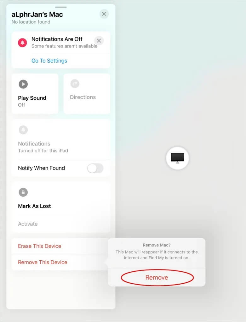Remove-this-Device-then-Remove-781x1024 كيفية حذف جهاز من Find My