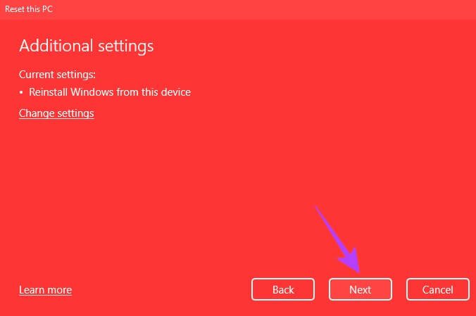 Reset-Win-11-7 كيفية إعادة تعيين جهاز كمبيوتر يعمل بنظام Windows 11 دون فقد البيانات