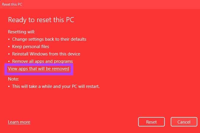 Reset-Win-11-8-1 كيفية إعادة تعيين جهاز كمبيوتر يعمل بنظام Windows 11 دون فقد البيانات