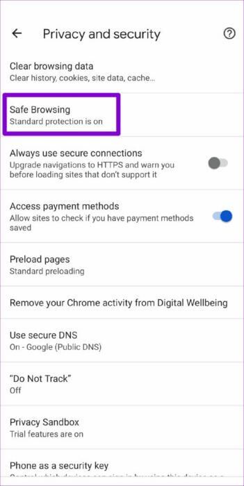 Safe-Browsing-in-Chrome-513x1024-1-351x700 أفضل 7 طرق لإصلاح عدم تحميل Chrome للصفحات على Android و iPhone
