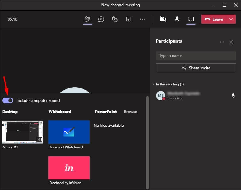 Screenshot_12-32-841x664 كيفية مشاركة مقطع فيديو بالصوت في Microsoft Teams