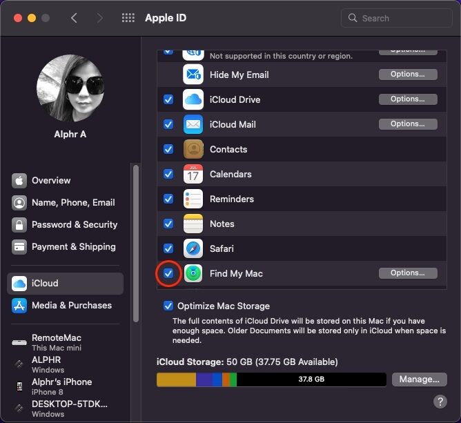 Untick-Find-My-Mac-668x613 كيفية حذف جهاز من Find My