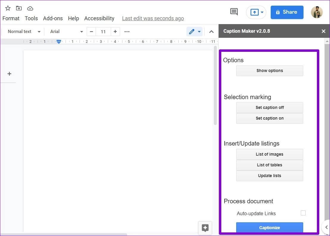 Use-Add-On-Panel-in-Google-Docs كيفية تثبيت الوظائف الإضافية واستخدامها في محرر مستندات Google