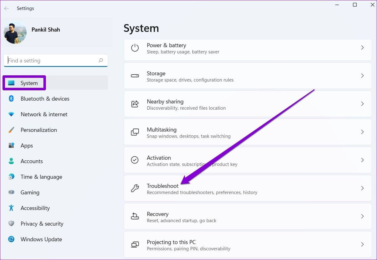 Windows-Troubleshooter-3 أفضل 8 طرق لإصلاح تأخر لوحة المفاتيح على Windows 11
