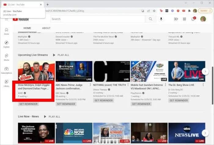 YouTube-Live-Upcoming-Info كيفية المشاهدة والدردشة على YouTube Live Stream
